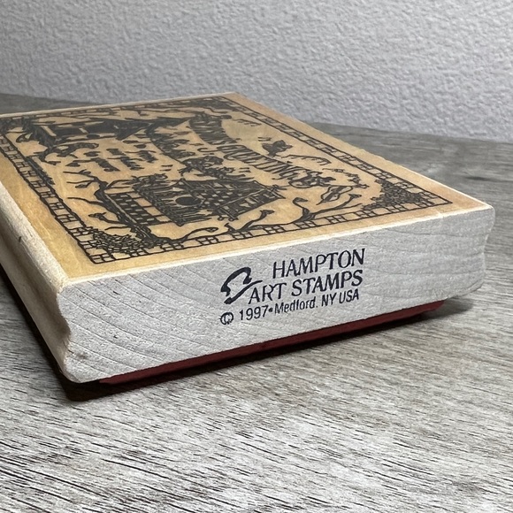 Hampton Art Rubber Stamps “Season's Greetings From Our Place to Yours” Christmas - Picture 2 of 8